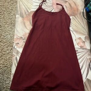 Brandy Melville burgundy / dark red spaghetti strap tank mini dress